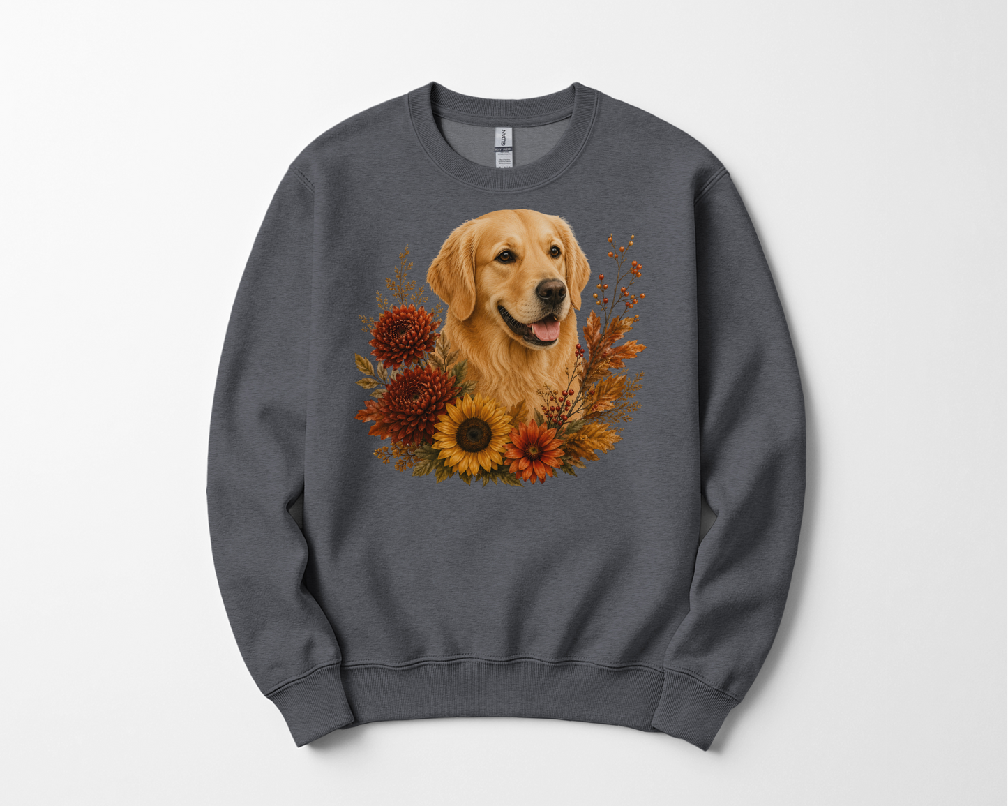 Golden Retriever Autumn Floral Sweatshirt