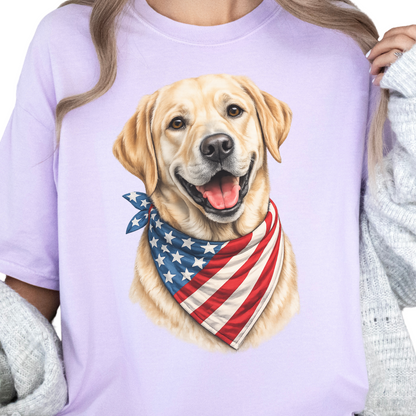 Personalized Dog Shirt, Custom Pet Portrait, Patriotic Dog Lover Gift