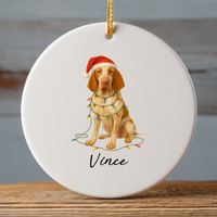 Load image into Gallery viewer, Personalized Bracco Italiano Christmas Lights Ornament
