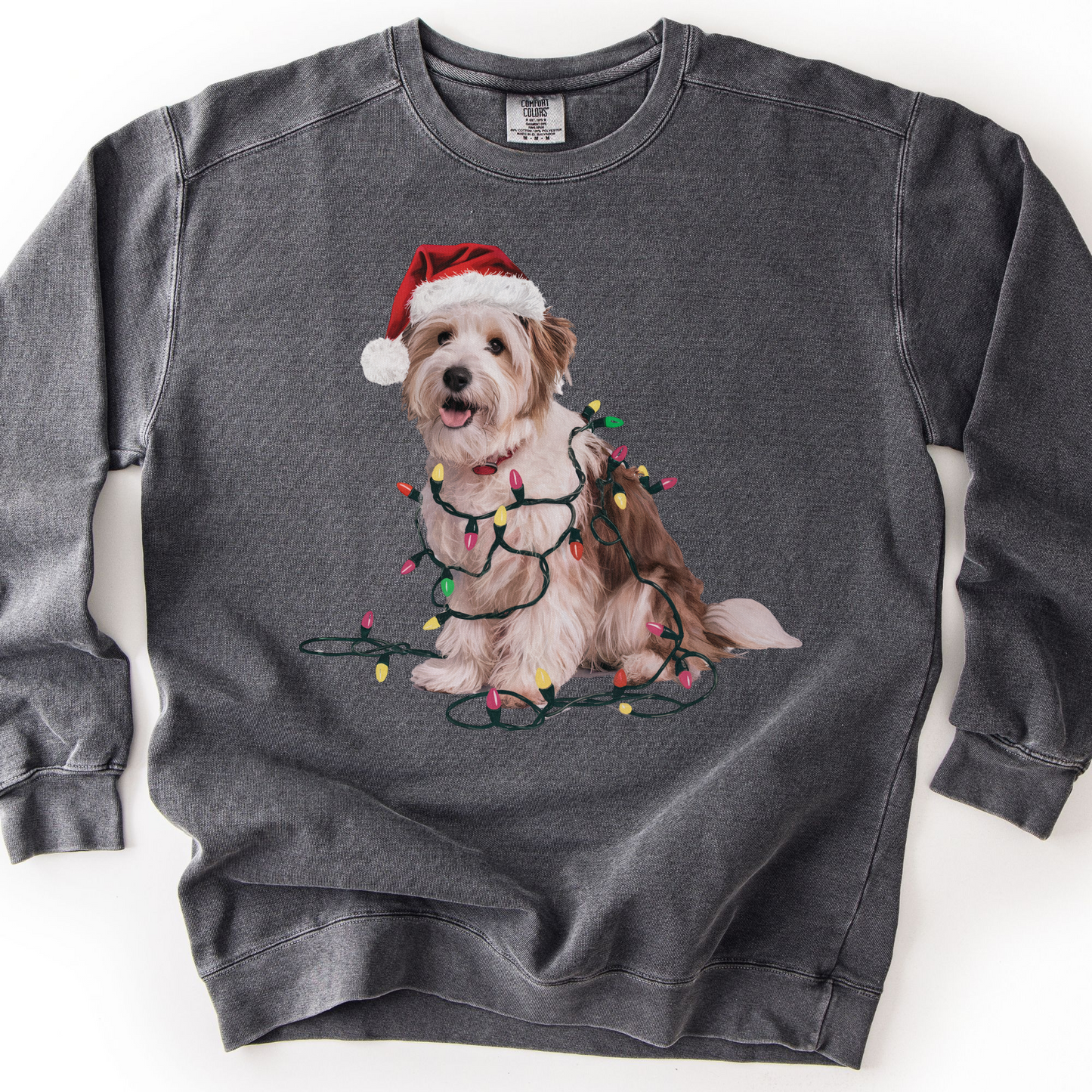 Coton De Tulear Christmas Lights Dog Sweatshirt