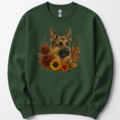 German Shepherd Autumn Floral Sweatshirt