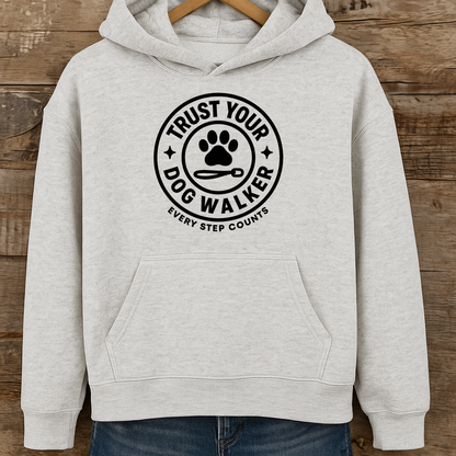 Dog Walker Hoodie, Pet Lover Sweatshirt, Cozy Funny Gift for Dog Walkers, Unisex Apparel, Step Counter Sweater