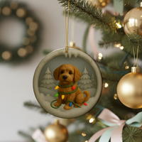 Load image into Gallery viewer, Personalized Labradoodle Christmas 3D Clay-Style Dog Keepsake