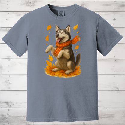 Siberian Husky Autumn Sweatshirt, Cozy Fall Dog Sweater, Husky Lover Apparel, Cute Autumn Dog Shirt, Gift for Pet Lovers
