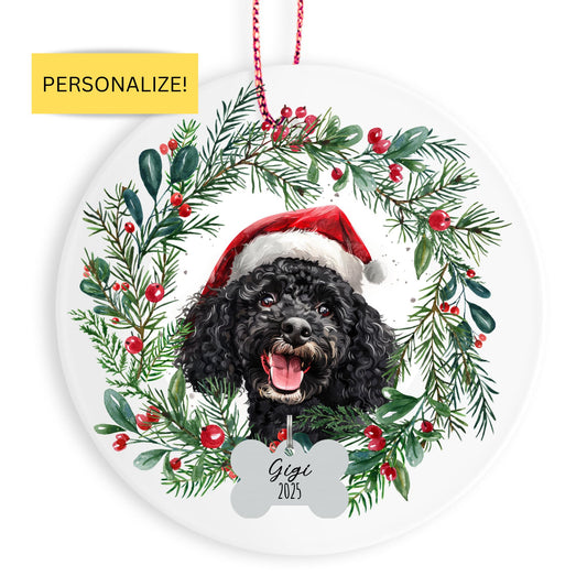 Personalized Poodle Christmas Ornament
