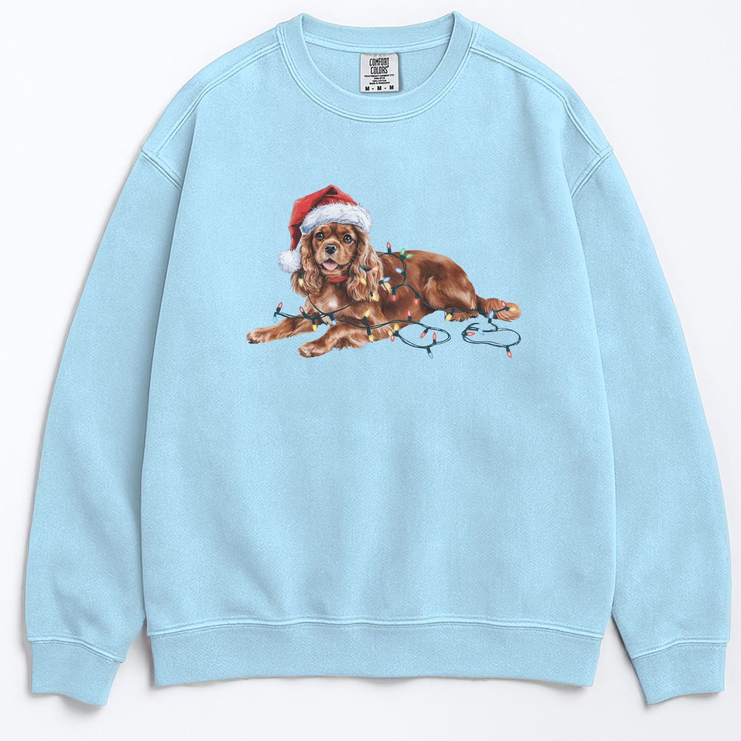 Ruby Cavalier Christmas Lights Sweatshirt