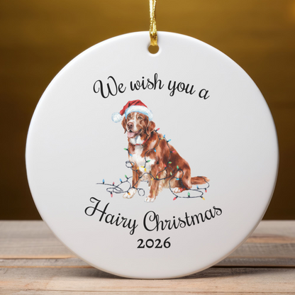 Christmas Nova Scotia Duck Tolling Retriever Ornament, Christmas Lights Dog Keepsake