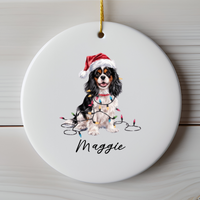 Load image into Gallery viewer, Cavalier King Charles Spaniel Ornament, Personalized Dog Christmas Ornament
