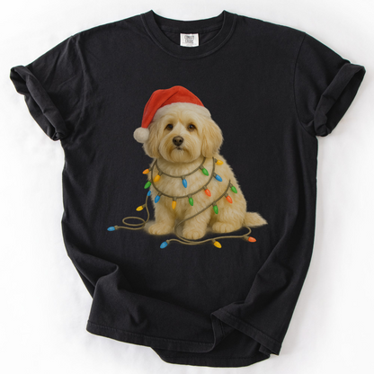 Havanese Christmas Lights Shirt, Festive Holiday Tee for Fluffy Dog Fans