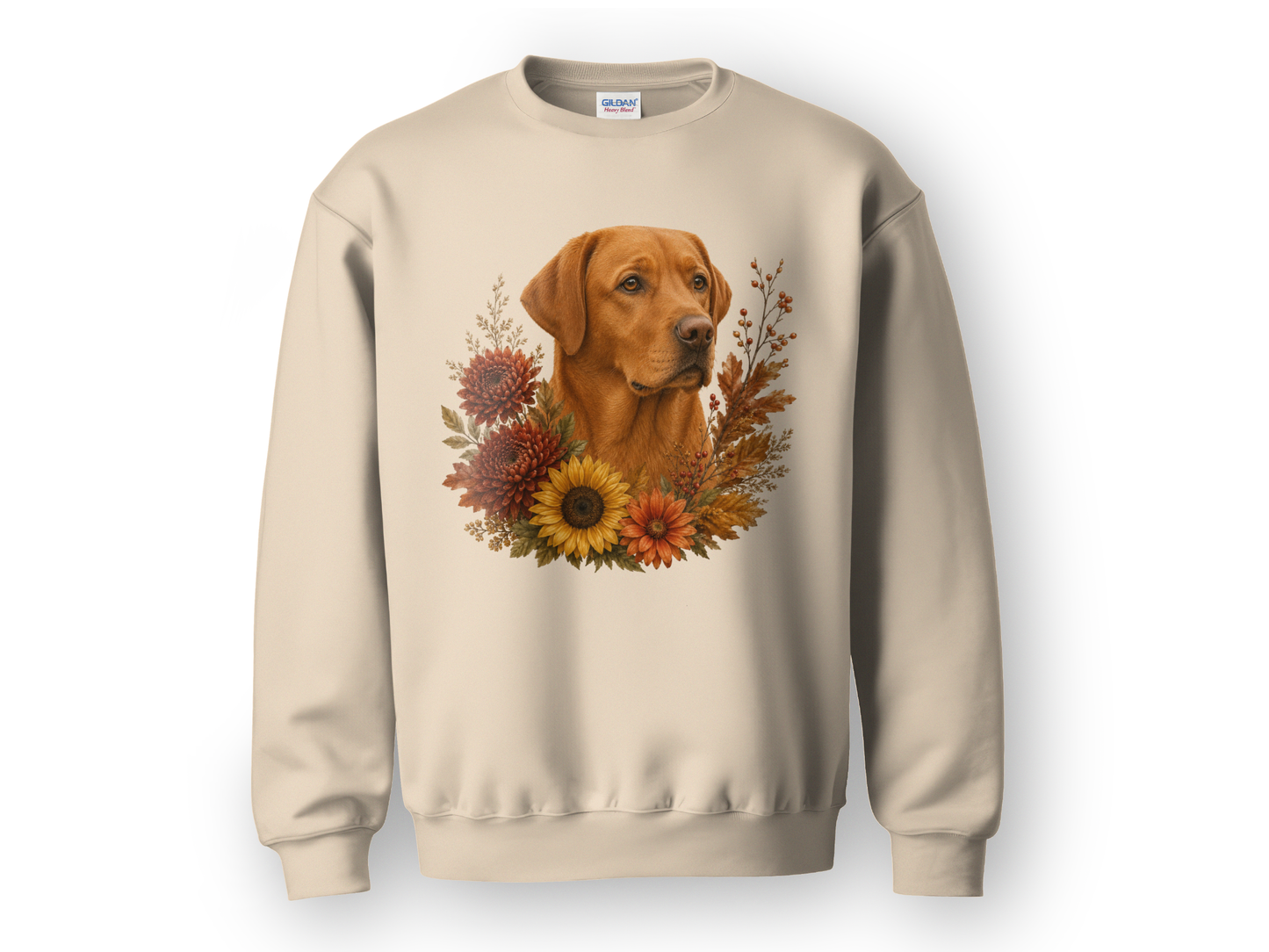 Fox Red Labrador Autumn Floral Sweatshirt