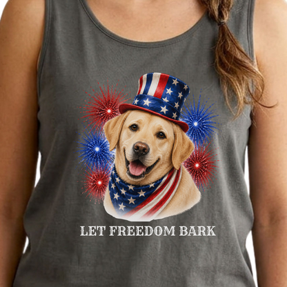 Patriotic Yellow Lab Tank Top