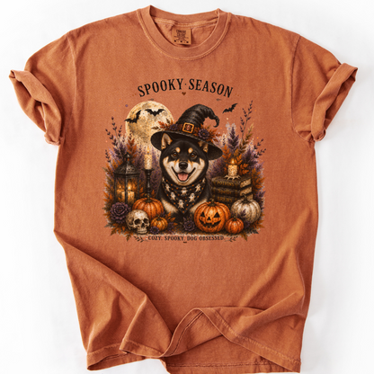 Black Shiba Inu Spooky Season Dog Mom Halloween Shirt