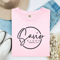 Load image into Gallery viewer, Savior &amp; Lord Shirt, Tank or Hoodie, Romans 10:9 Christian Apparel, Bible Verse Faith Gift for Women

