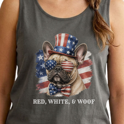 Patriotic French Bulldog Tank Top