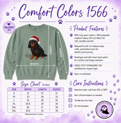 Red Dachshund Christmas Lights Sweatshirt