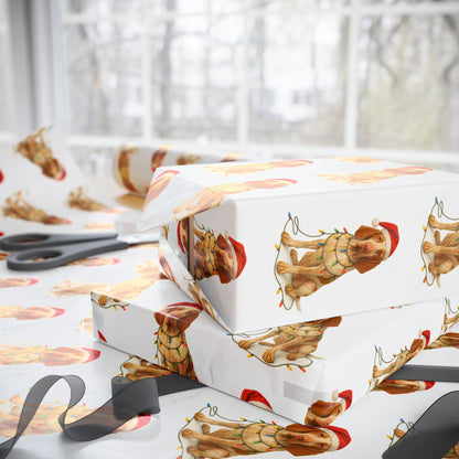 Bracco Italiano Christmas Lights Wrapping Paper