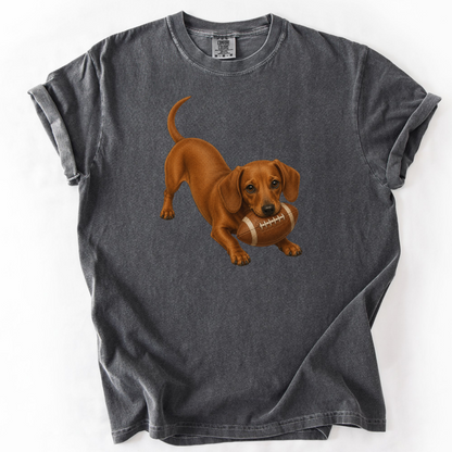 Red Dachshund Football Shirt