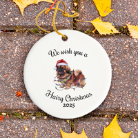 Load image into Gallery viewer, Christmas Pekingese Ornament, Christmas Lights Dog Keepsake
