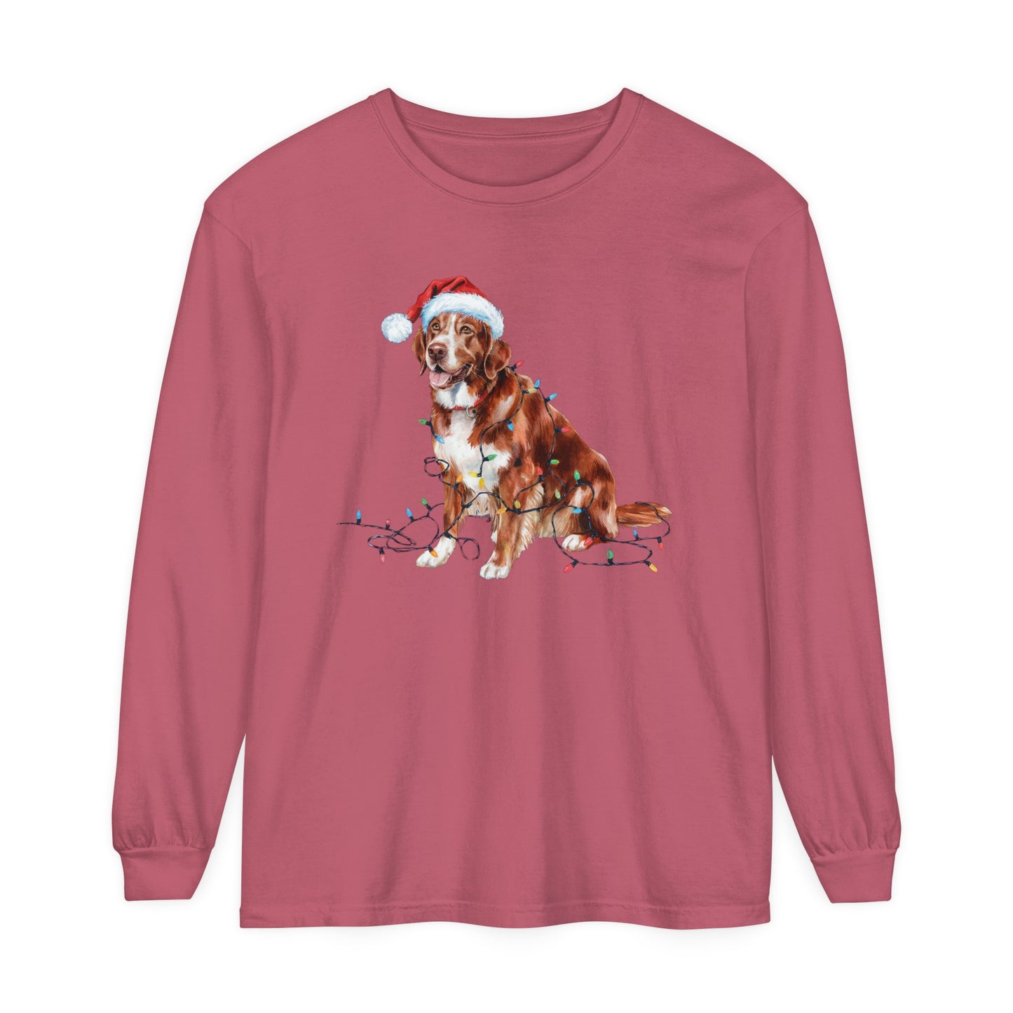 Christmas Nova Scotia Duck Tolling Retriever Long Sleeved Shirt, Christmas Lights Dog Tee, Christmas Dog Tee, Retriever Mom Tshirt