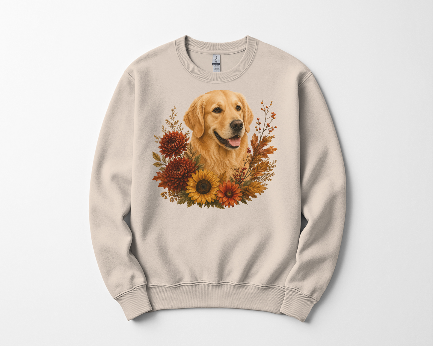 Golden Retriever Autumn Floral Sweatshirt