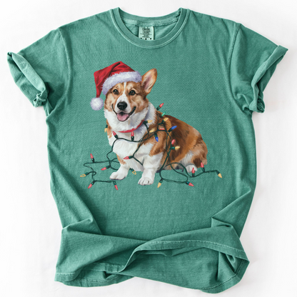 Christmas Cardigan Welsh Corgi Shirt, Christmas Lights Dog Tee, Christmas Dog, Corgi Mom Tee, Gift for Dog Lover, Corgi Tee