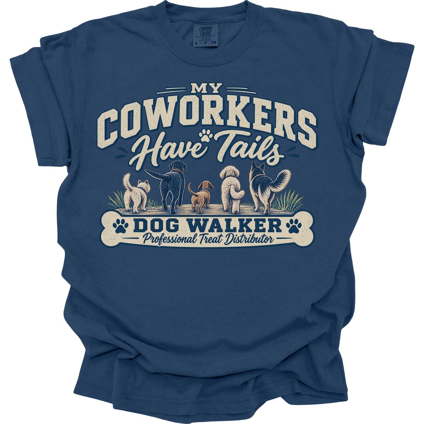 Dog Walker Shirt, My Coworkers Have Tails Tee, Professional Dog Walker Gift