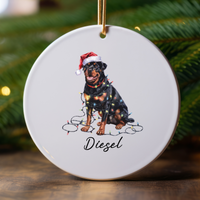 Load image into Gallery viewer, Rottweiler Ornament, Custom Dog Lover Gift
