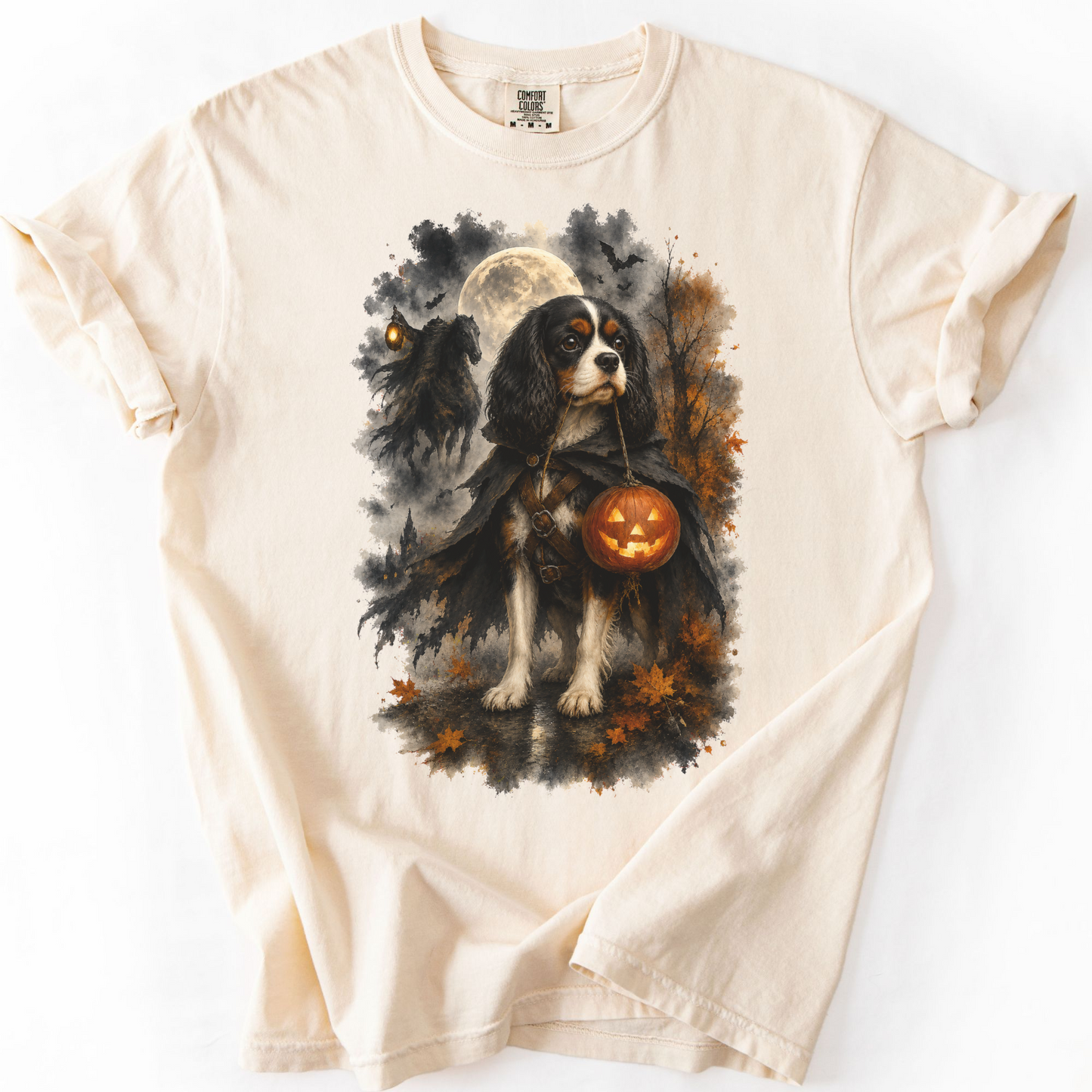 Tricolor Cavalier Headless Horseman Inspired Halloween Comfort Colors Shirt