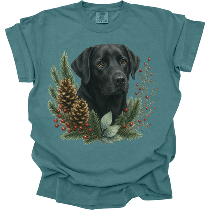 Black Lab Christmas Shirt, Labrador Retriever Dog Mom Tee, Holiday Lab Lover Gift