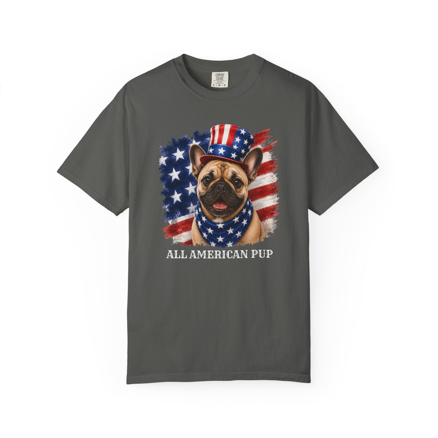 Patriotic French Bulldog All American Pup Shirt