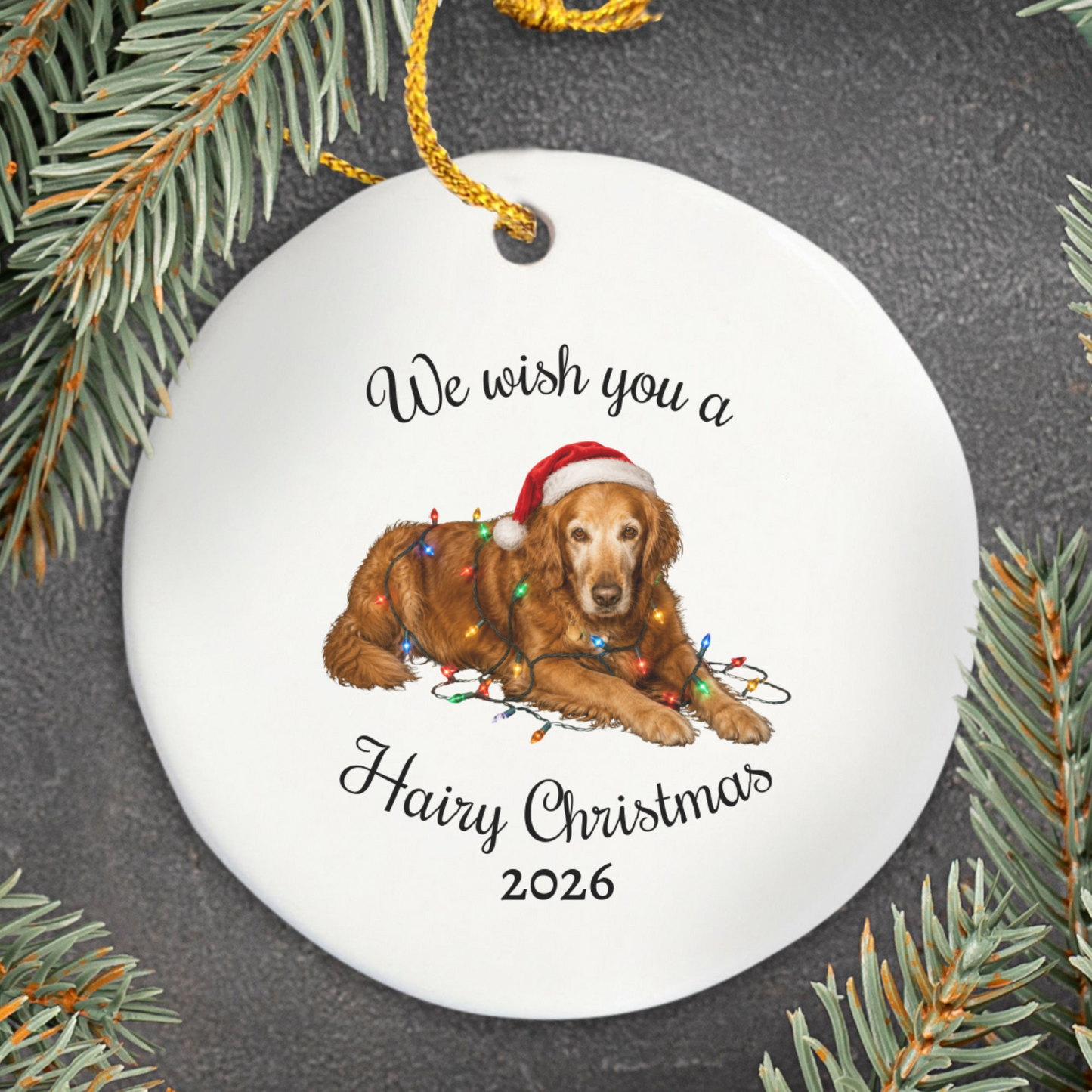 Personalized Dog Photo Christmas Ornament Custom Pet Holiday Keepsake Gift