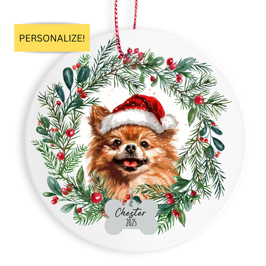 Personalized Pomeranian Christmas Ornament