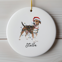 Load image into Gallery viewer, Smooth Fox Terrier Ornament, Personalized Christmas Decor
