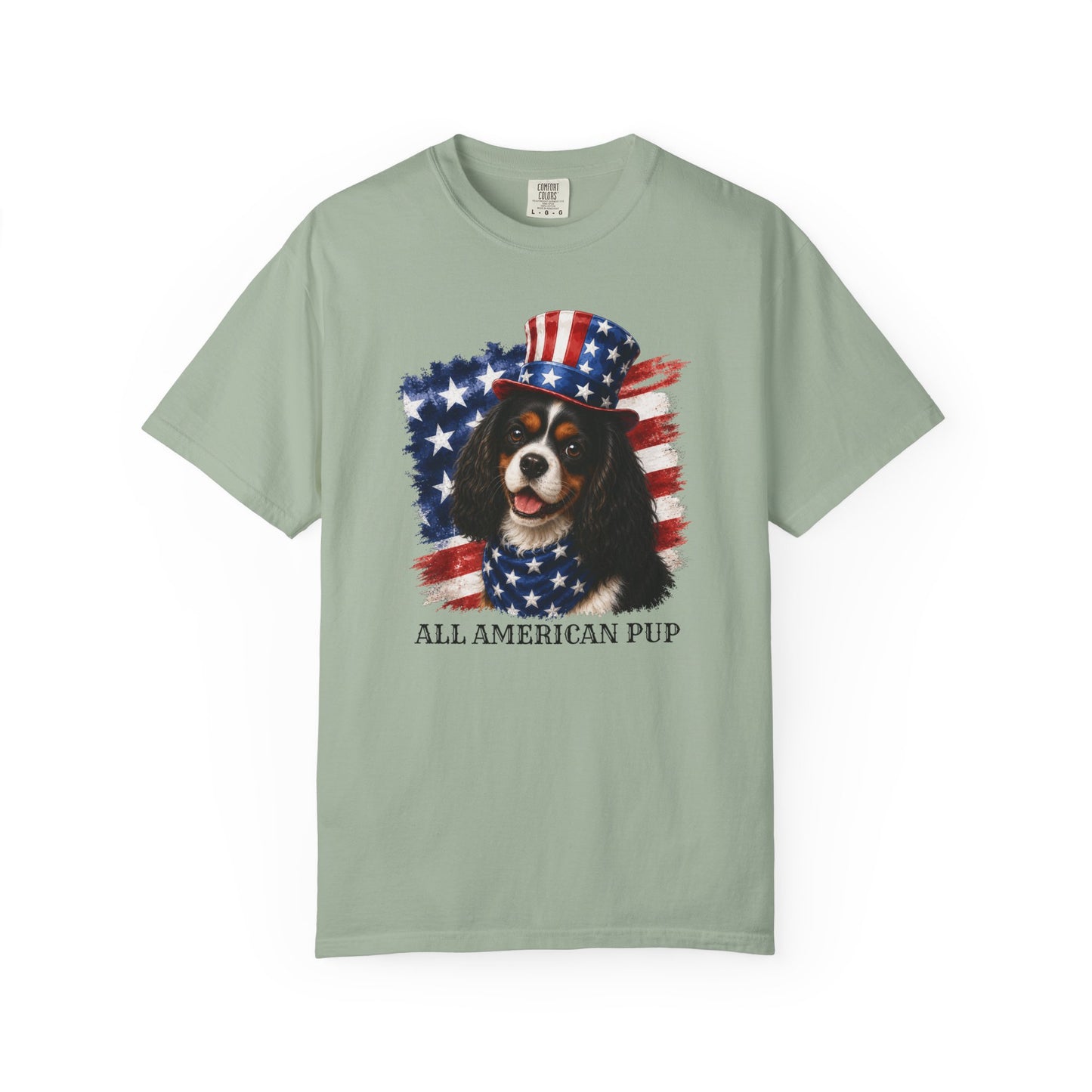 Patriotic Tricolor Cavalier All American Pup Shirt
