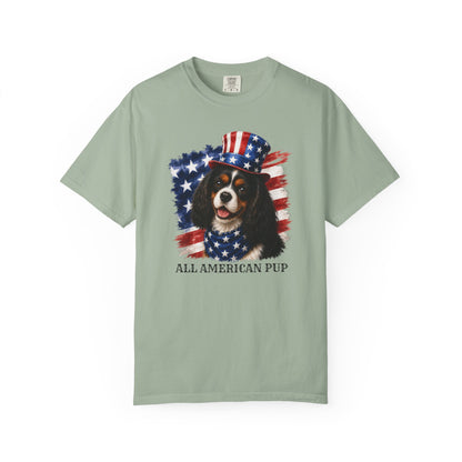 Patriotic Tricolor Cavalier All American Pup Shirt