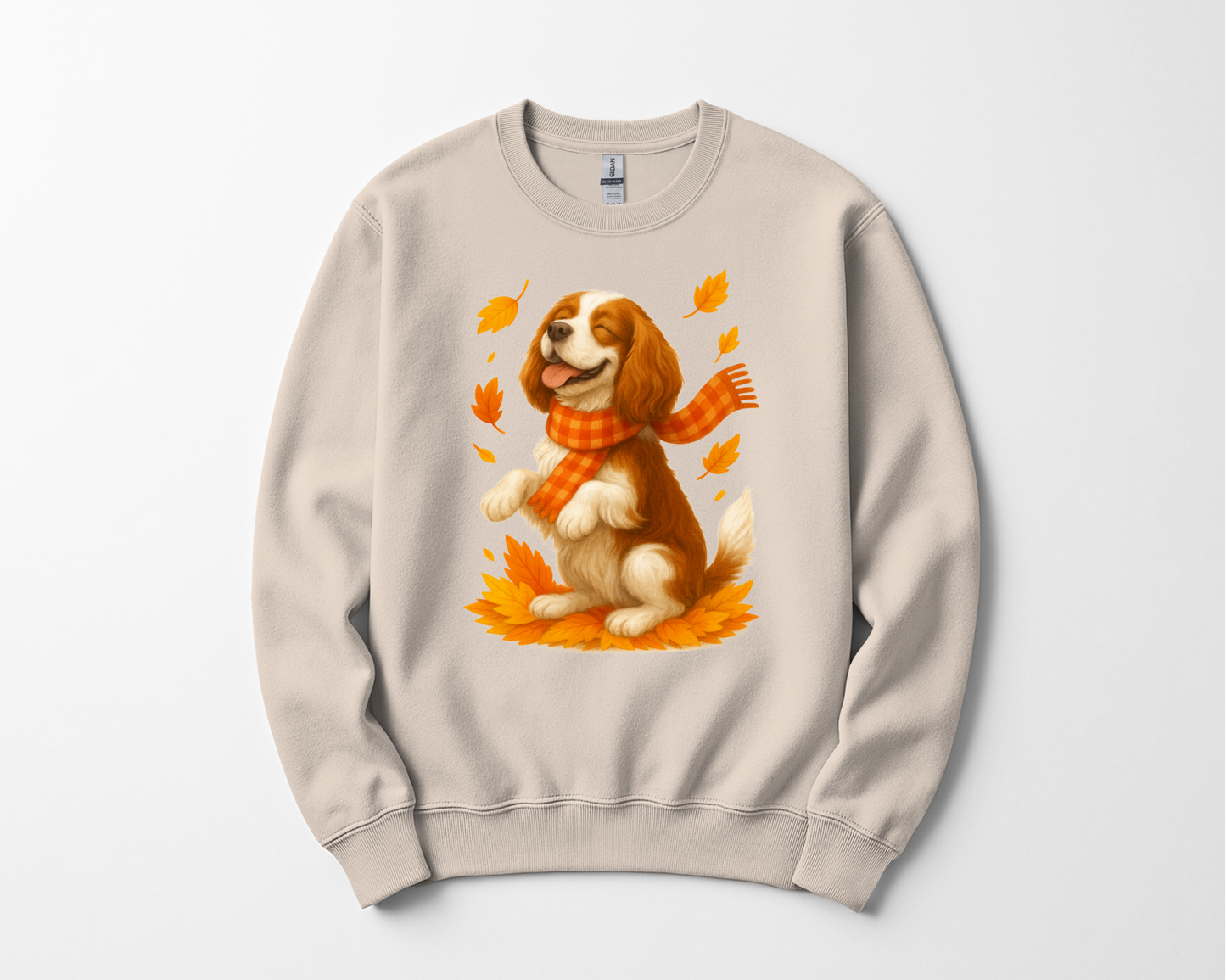 Cavalier King Charles Autumn Shirt, Cozy Spaniel Sweatshirt, Fall Dog Lover Apparel, Cavalier Leaves Gift, Cute Dog Clothing