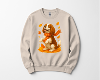 Load image into Gallery viewer, Cavalier King Charles Autumn Shirt, Cozy Spaniel Sweatshirt, Fall Dog Lover Apparel, Cavalier Leaves Gift, Cute Dog Clothing
