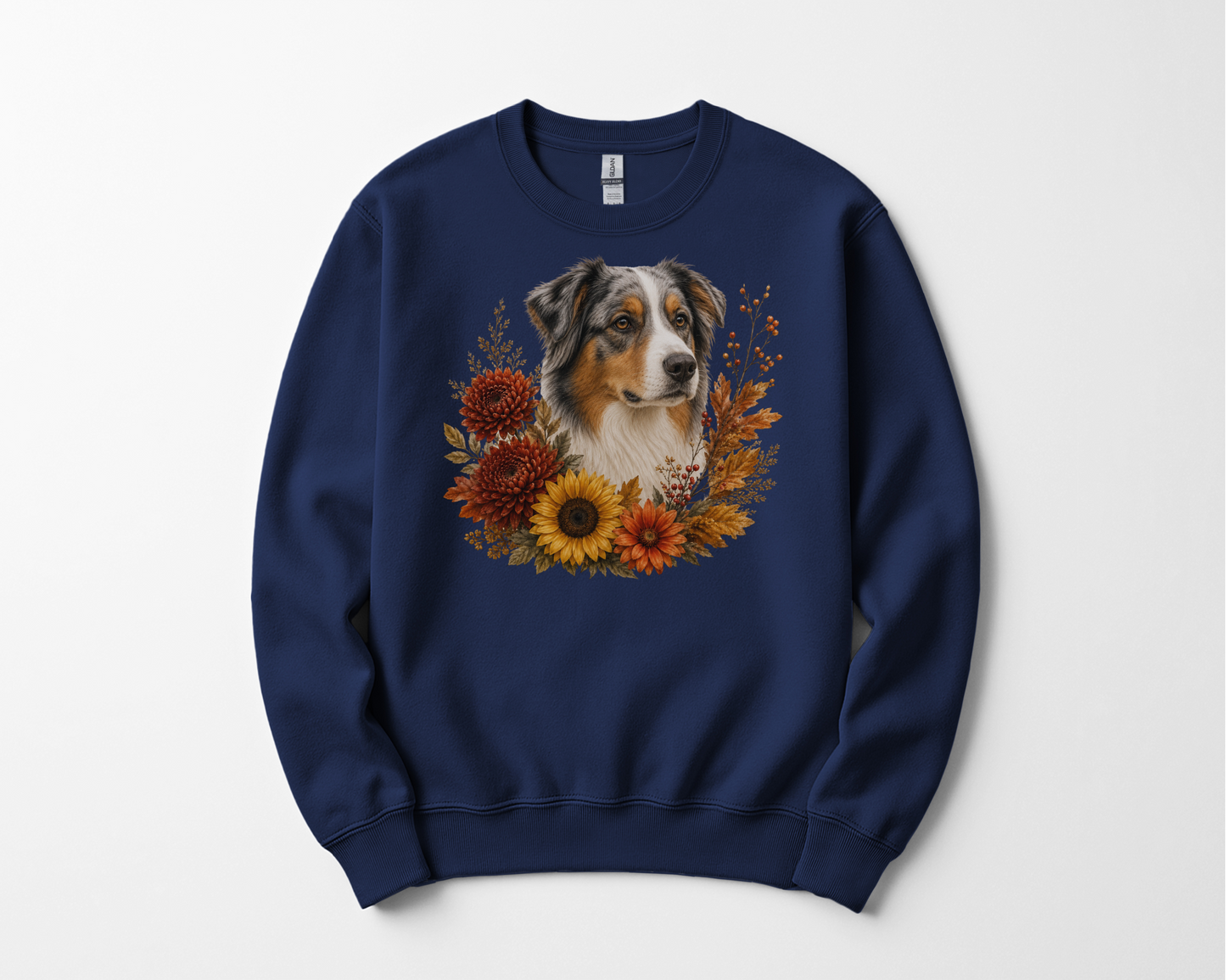 Australian Shepherd Autumn Floral Sweatshirt