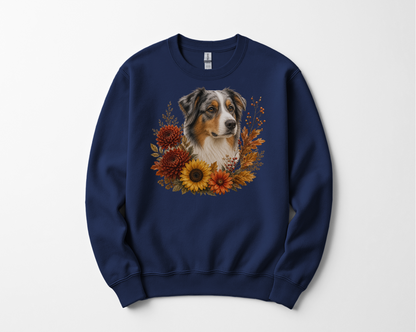 Australian Shepherd Autumn Floral Sweatshirt