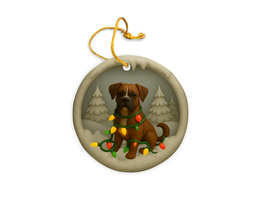 Personalized Boxer Christmas Lights Keepsake