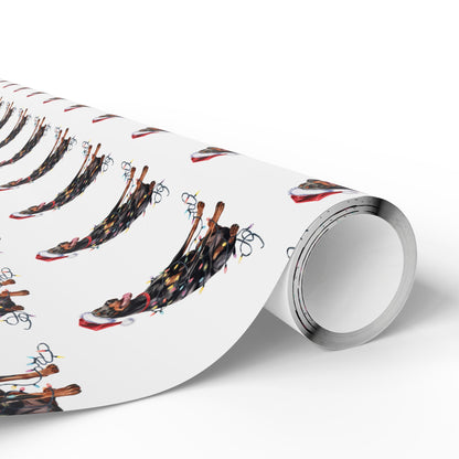 Doberman Pinscher Christmas Lights Wrapping Paper