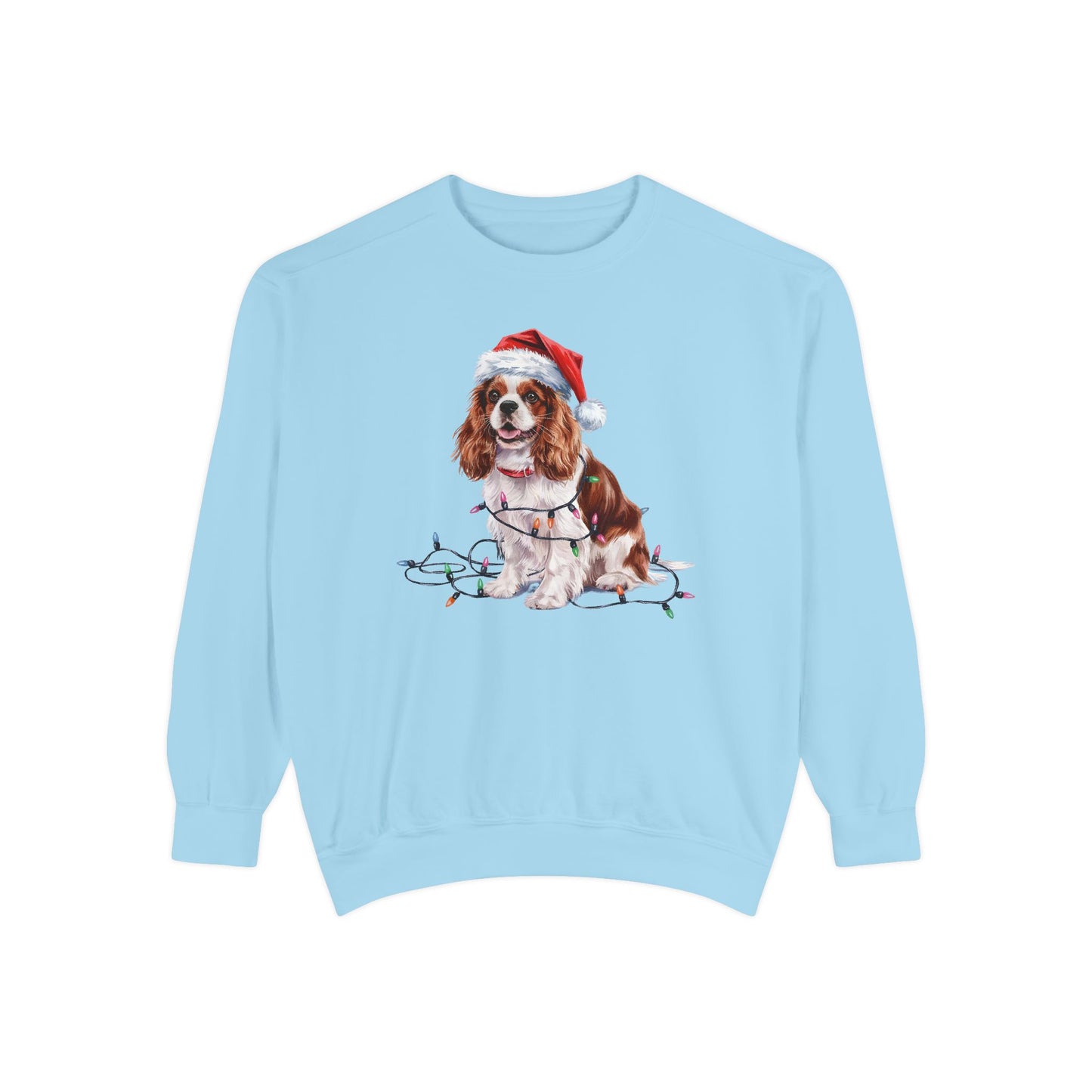 Christmas Cavalier King Charles Spaniel Sweatshirt, Christmas Lights Dog, Christmas Dog, Cavalier Spaniel Mom, Gift for Dog Lover