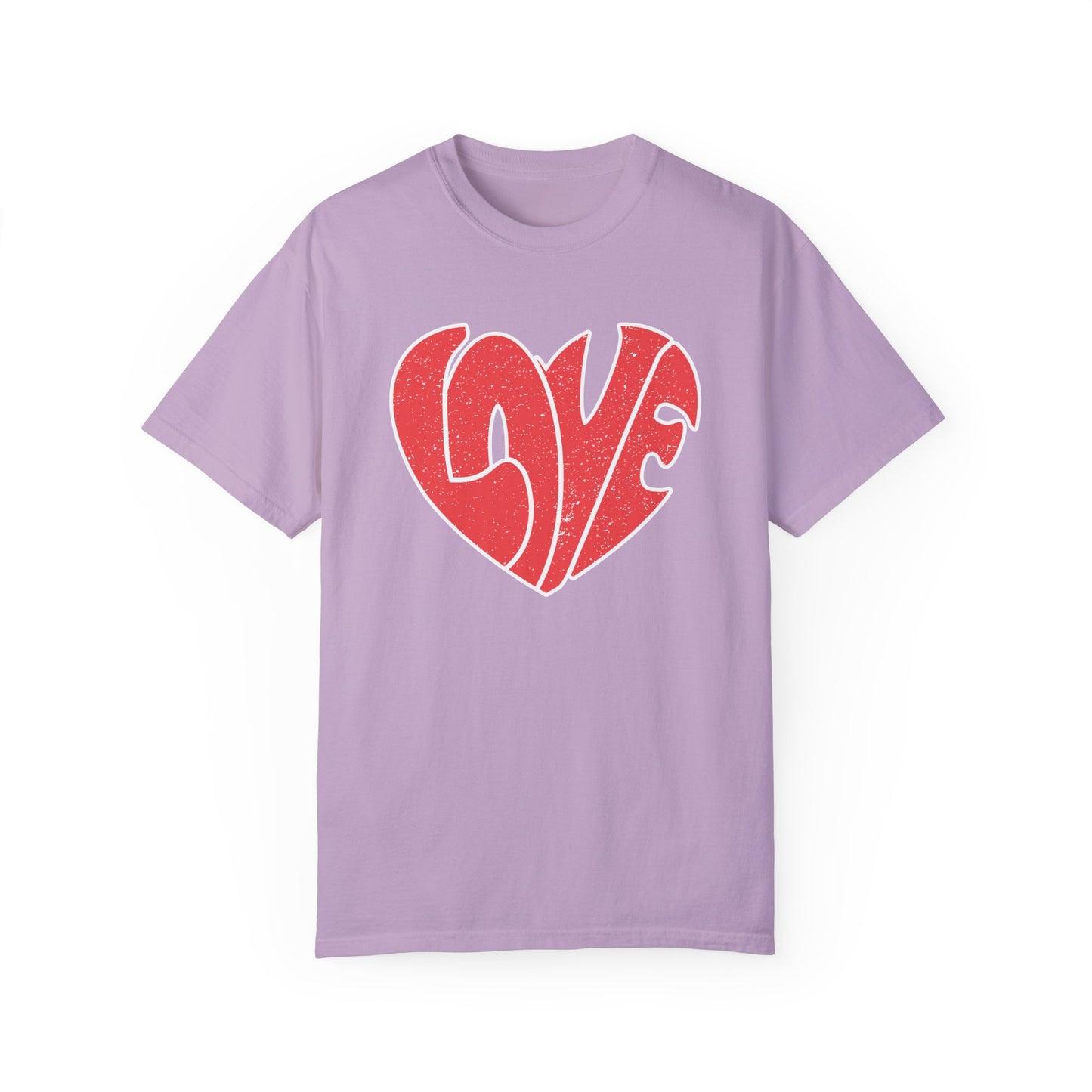 Retro Love Heart Valentine's Day Unisex T-shirt, 70s Vibe Tee, Fun Love Heart Shirt, Vintage Valentine's Day Top, Valentine's Day Gift