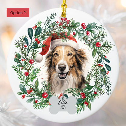 Personalized Borzoi Christmas Ornament