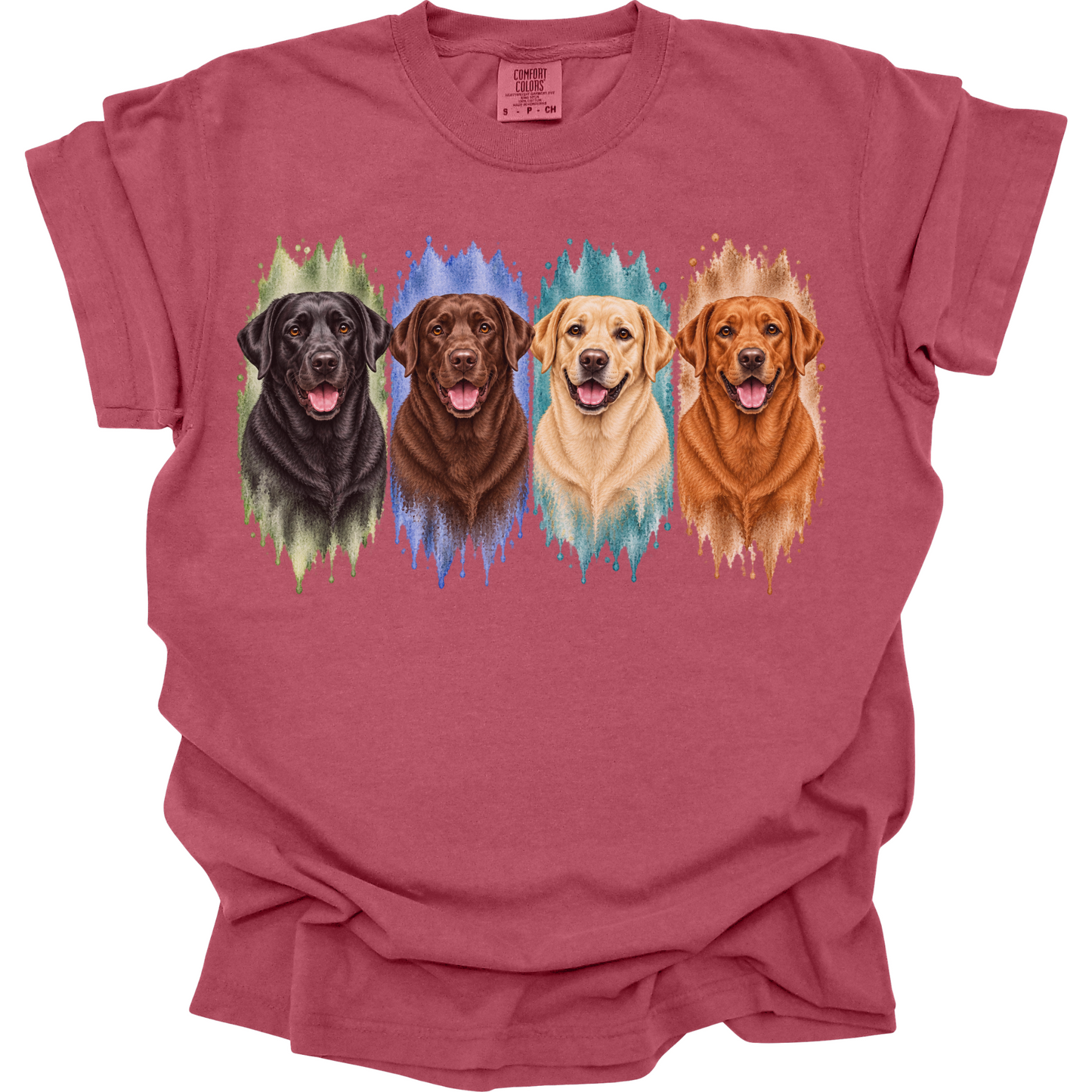 Labrador Retriever Shirt, Black Chocolate Yellow Fox Red Lab Dog Mom Gift