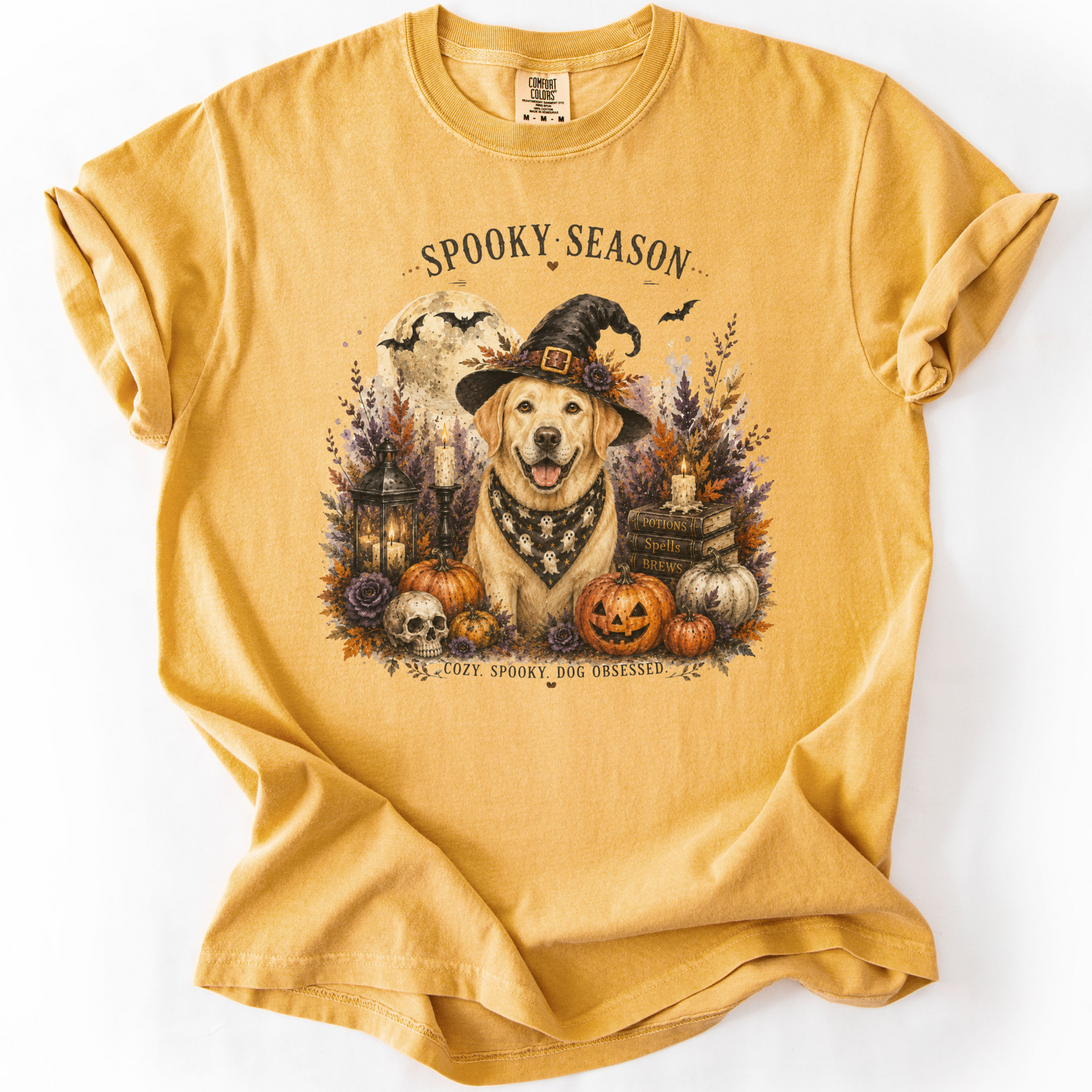 Yellow Lab Spooky Season Dog Mom Halloween Shirt