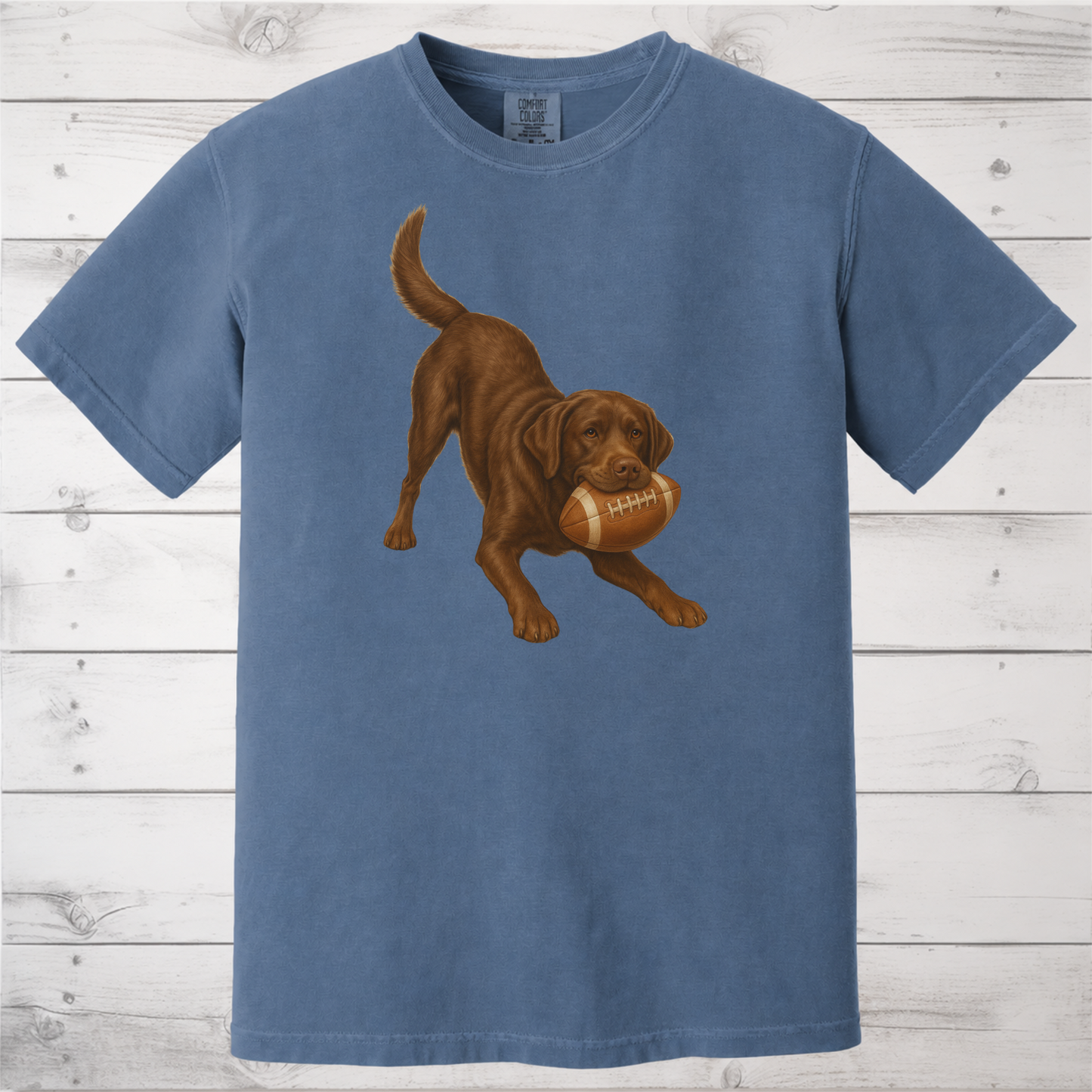 Chocolate Lab Football Shirt