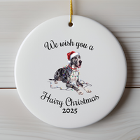 Load image into Gallery viewer, Christmas Great Dane Ornament, Christmas Lights Dog Keepsake
