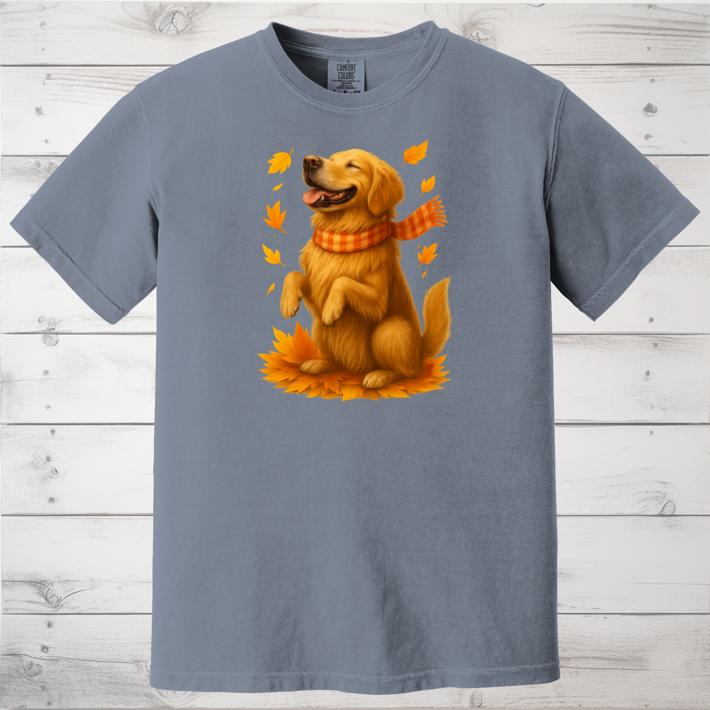 Golden Retriever Fall Shirt, Autumn Dog Sweatshirt, Pet Lover Gift, Cozy Canine Apparel, Seasonal Dog Mom Clothing
