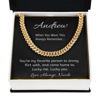 Load image into Gallery viewer, Funny Personalized Message Card Necklace – Flirty Couple Gift